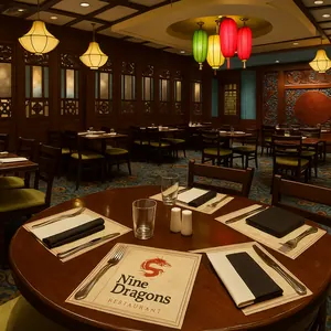 Sign for Nine Dragons restaurant